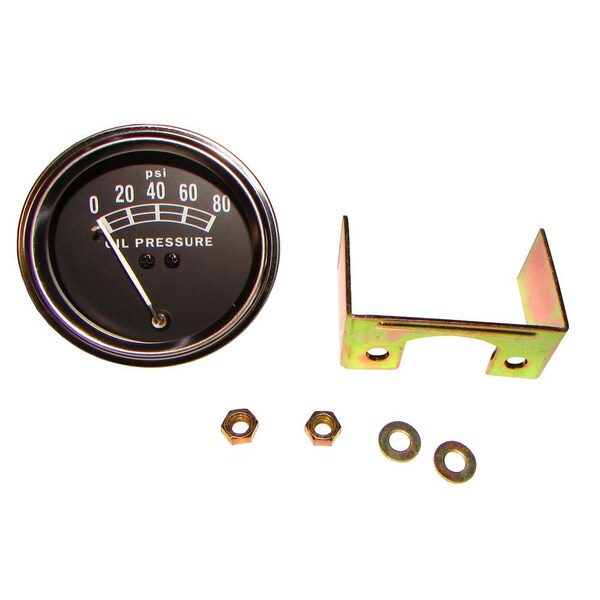 Aftermarket FAD9273A Chrome Oil Pressure Gauge Fits Ford NAA 2000 4000 600 601 700 GAH30-0021 - main